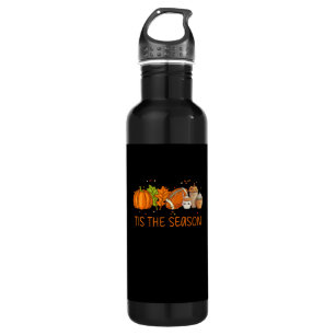 Tis The Season Football Pumpkin Spice Everything F Stainless Steel Water Bottle