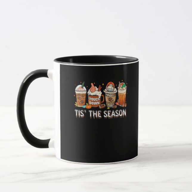 Tis The Season Football Pumpkin Spice Halloween Fa Mug (Left)