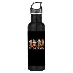 Tis The Season Football Pumpkin Spice Halloween Fa Stainless Steel Water Bottle
