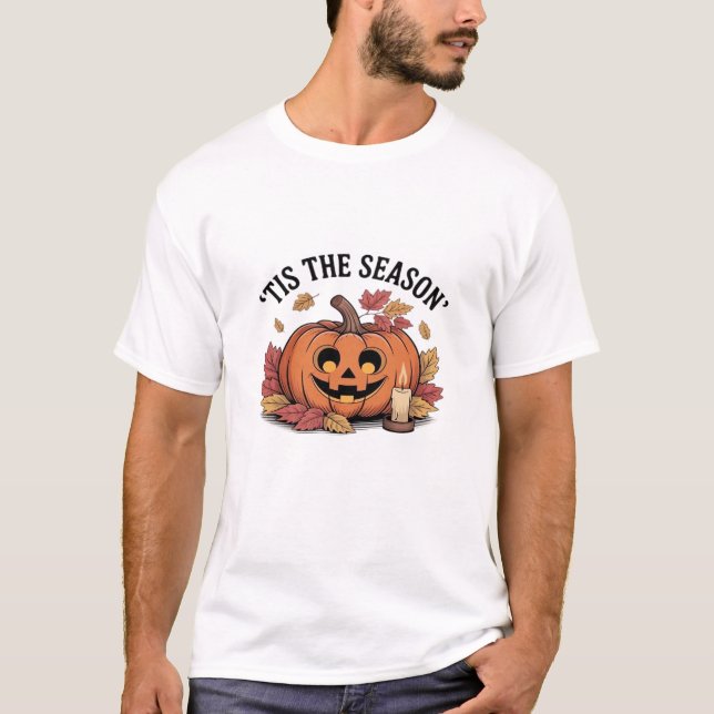 Tis The Season Football Retro Clean Design T-Shirt (Front)