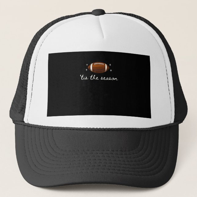 Tis The Season Football  - Retro Football Game Day Trucker Hat (Front)