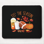 Tis The Season Footbyll Pumpkin Thanksgiving Athle Mouse Pad