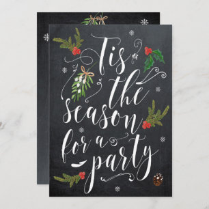 Tis the season for a party christmas holiday invitation