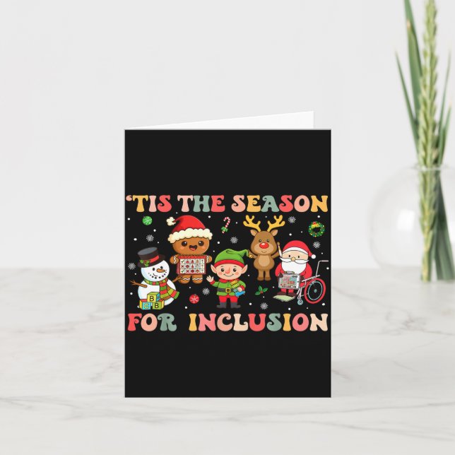 Tis The Season For Inclusion Christmas Sped Teache Card (Front)