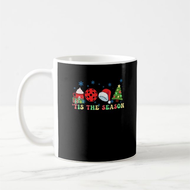 Tis The Season For Pickleball Iii Modern Aesthetic Coffee Mug (Left)