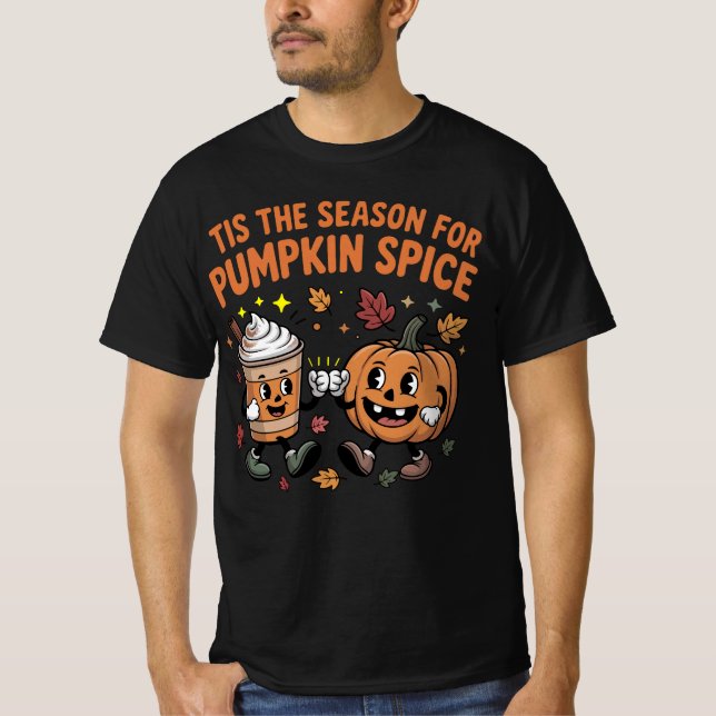'Tis the Season for Pumpkin Spice Halloween Spooky T-Shirt (Front)