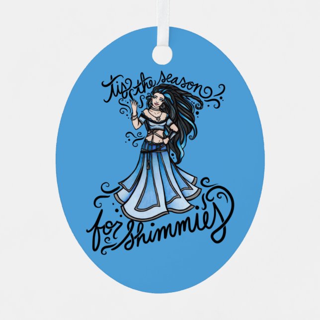 'tis the season for shimmies card metal ornament (Front)