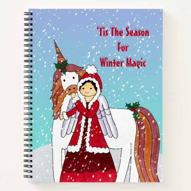 'Tis The Season For Winter Magic Spiral Notebook (Front)