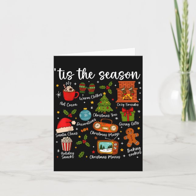 Tis The Season For Women Men Boys Youth Christmas  Card (Front)