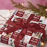 Tis the Season Fun Photo Grid Christmas Gift Wrapping Paper<br><div class="desc">Fun,  custom photo collage Tis the Season gift wrapping paper! Simply upload your photographs using the template provided,  personalize the season greeting and name/s and get wrapping.</div>