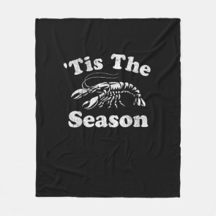 Tis The Season Funny Crawfish Boil Mardi Gras Caju Fleece Blanket