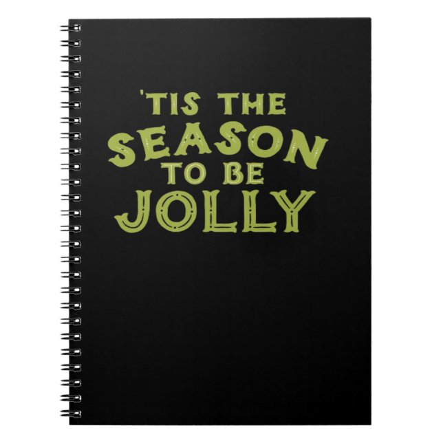 Tis The Season Funny Merry Christmas Notebook (Front)