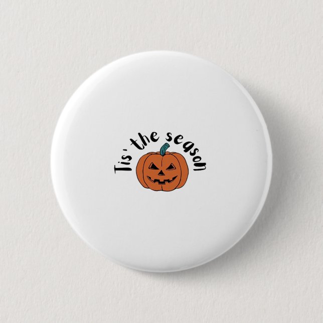 Tis The Season Funny Sloth Design Button (Front)