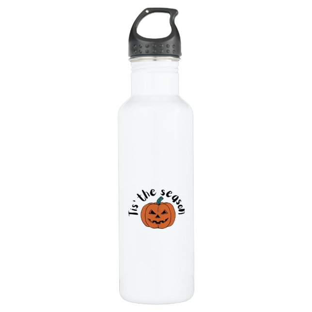 Tis The Season Funny Sloth Design Stainless Steel Water Bottle (Front)