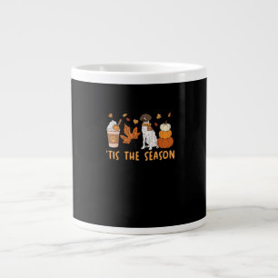 Tis The Season German Shorthaired Dog Fall Pumpkin Giant Coffee Mug