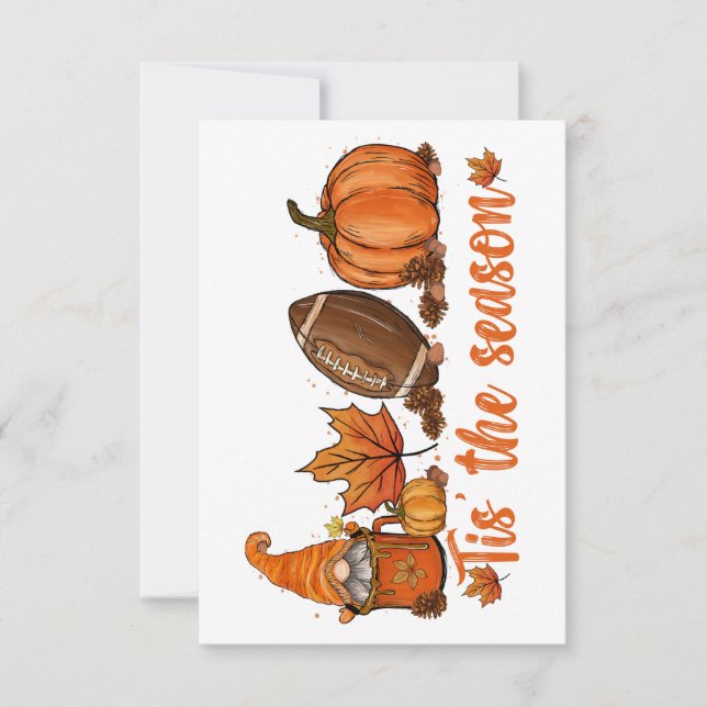 Tis The Season Gnome Greeting Card (Front)