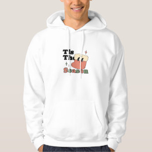 Tis The Season Groovy Retro Vintage Christmas Matc Hoodie