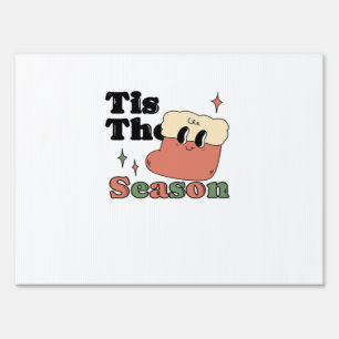 Tis The Season Groovy Retro Vintage Christmas Matc Sign