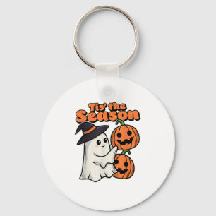 Tis The Season Halloween Costume Witch Hat Keychain