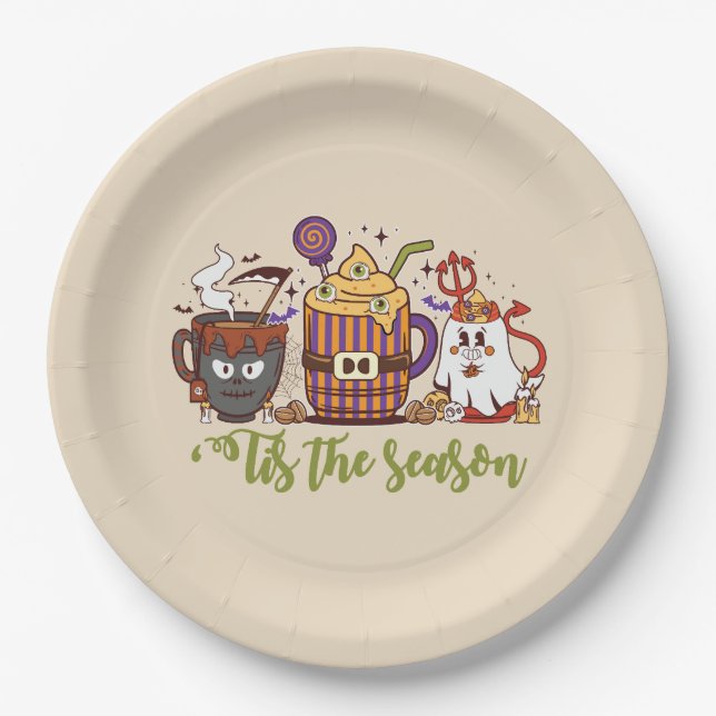 ‘Tis the Season Halloween Cup Trio Paper Plates (Front)