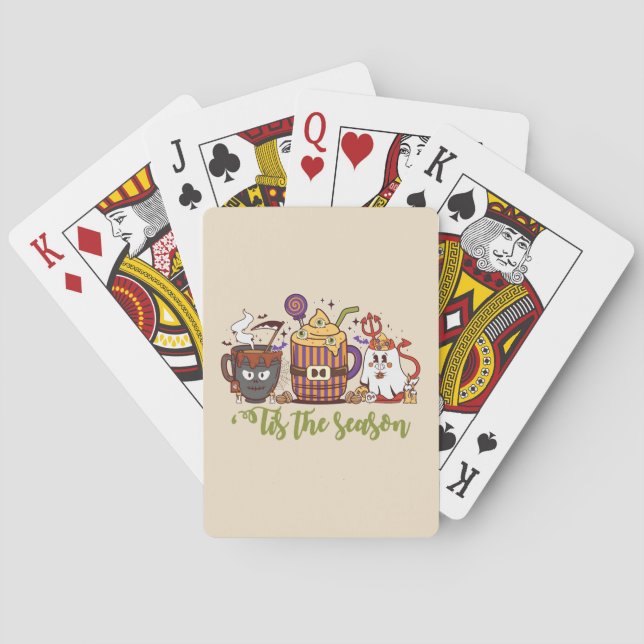 ‘Tis the Season Halloween Cup Trio Poker Cards (Back)