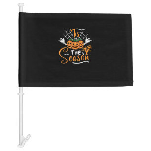 Tis The Season Halloween Pumpkin Costume Car Flag