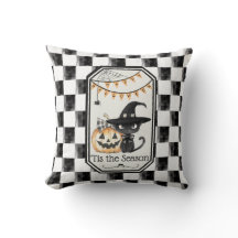 "Tis The Season Happy Halloween Checkerboard