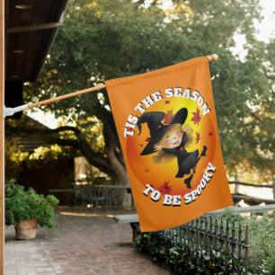 Tis the Season Happy  Witch House Flag
