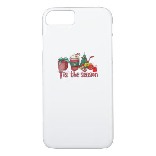 Tis The Season Hockey Christmas Coffee Santa iPhone 8/7 Case