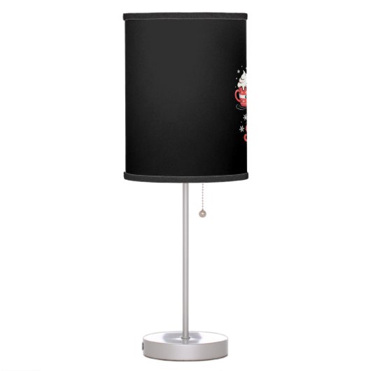 Tis The Season Hockey Coffee Tree Hockey Christmas Table Lamp (Left)