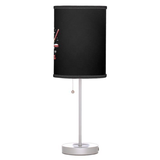 Tis The Season Hockey Coffee Tree Hockey Christmas Table Lamp (Right)