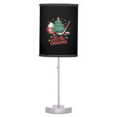 Tis The Season Hockey Coffee Tree Hockey Christmas Table Lamp (Front)