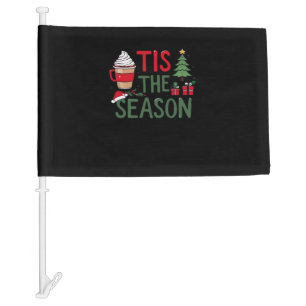 Tis The Season Holiday Cheer Car Flag
