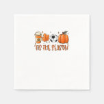 Tis The Season Leaf Latte Autumn Football Napkins