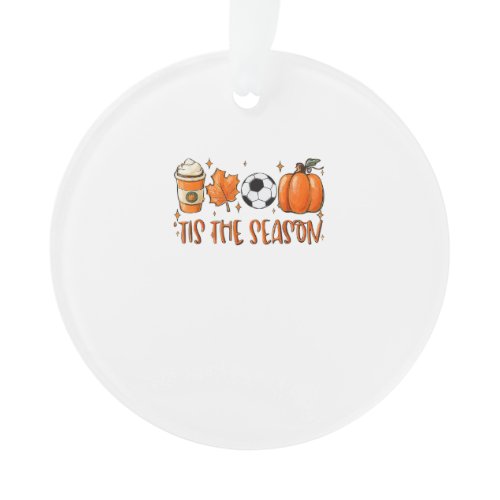 Tis The Season Leaf Latte Autumn Football Ornament