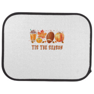 Tis The Season Leopard Football Halloween Fall Car Floor Mat