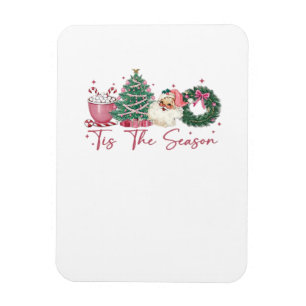 Tis The Season Merry Christmas Cute Xmas Coffee Ch Magnet