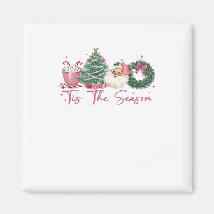 Tis The Season Merry Christmas Cute Xmas Coffee Ch Magnet