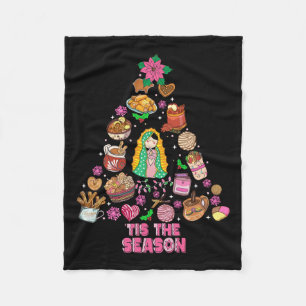 Tis The Season Mexican Christmas Feliz Navidad Xma Fleece Blanket