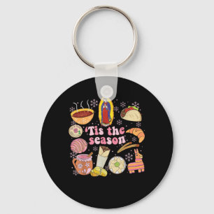 Tis The Season Mexican Christmas Holiday Keychain