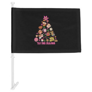 Tis The Season Mexican Christmas Tree Tamales Pan  Car Flag