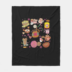 Tis The Season Mexican Christmas Tree Tamales Pan Fleece Blanket