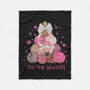 Tis The Season Mexican Xmas Pan Dulce Tree Christm Fleece Blanket
