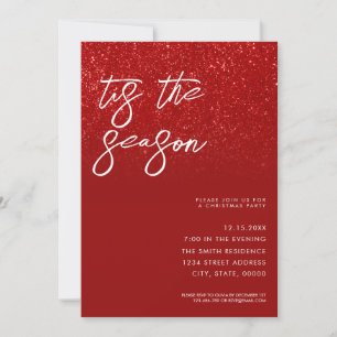 Tis The Season Modern Christmas Party Invitation