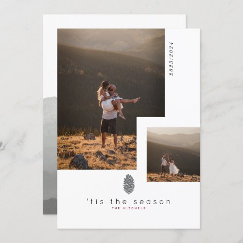 Tis the Season  Modern Multi Photo Holiday Card