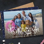 Tis the Season | Nautical Holiday Photo Card<br><div class="desc">'tis the sea-sun nautical Christmas / Holiday card features your favorite photo in full bleed,  '''tis the sea-sun'' white typography script overlay with Christmas elements. Personalize further with your message,  family name and a year. Perfect to send warm wishes to your family and friends.</div>