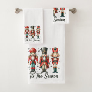 Tis the season Nutcrackers Bath Towel Set