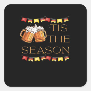 Tis The Season Oktoberfest Fun Beer Festival Fall Square Sticker