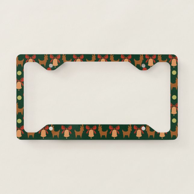 Tis the Season Pattern License Plate Frame (Front)