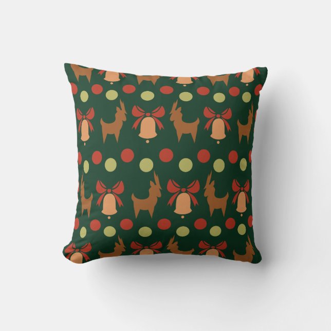 Tis the Season Pattern Throw Pillow (Front)